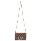 Louis Vuitton Damier Ebene Canvas Double Zip Pochette