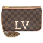 Louis Vuitton Damier Ebene Canvas Double Zip Pochette