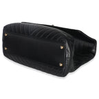 Chanel Black Chevron Aged Calfskin Large Coco Top Handle Bag