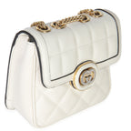 Gucci White Quilted Calfskin Mini Deco Chain Bag
