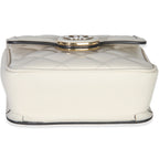 Gucci White Quilted Calfskin Mini Deco Chain Bag