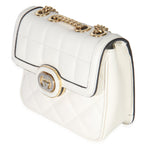 Gucci White Quilted Calfskin Mini Deco Chain Bag