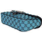 Gucci Blue GG Canvas Diagonal Small GG Marmont Bag