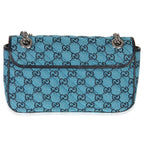 Gucci Blue GG Canvas Diagonal Small GG Marmont Bag