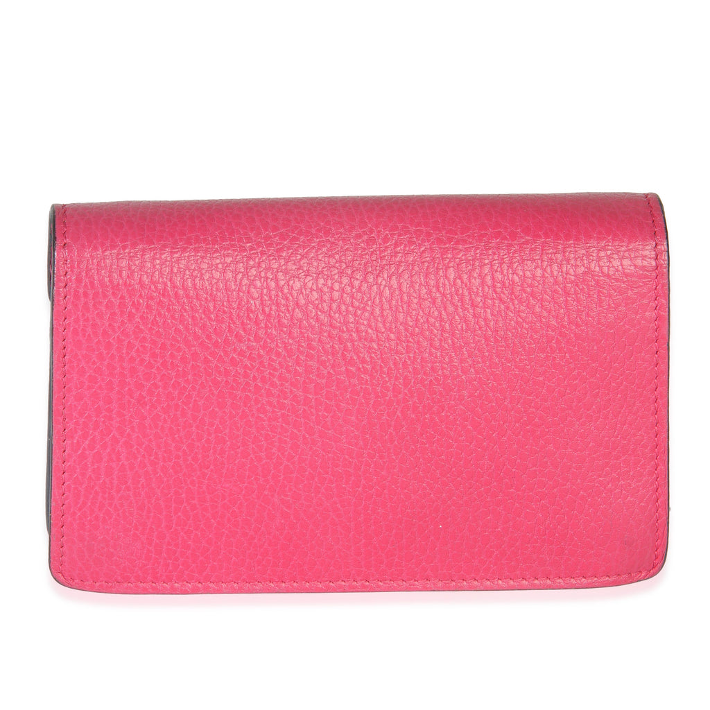 Gucci Pink Dollar Calfskin Crystal Super Mini Dionysus Flap