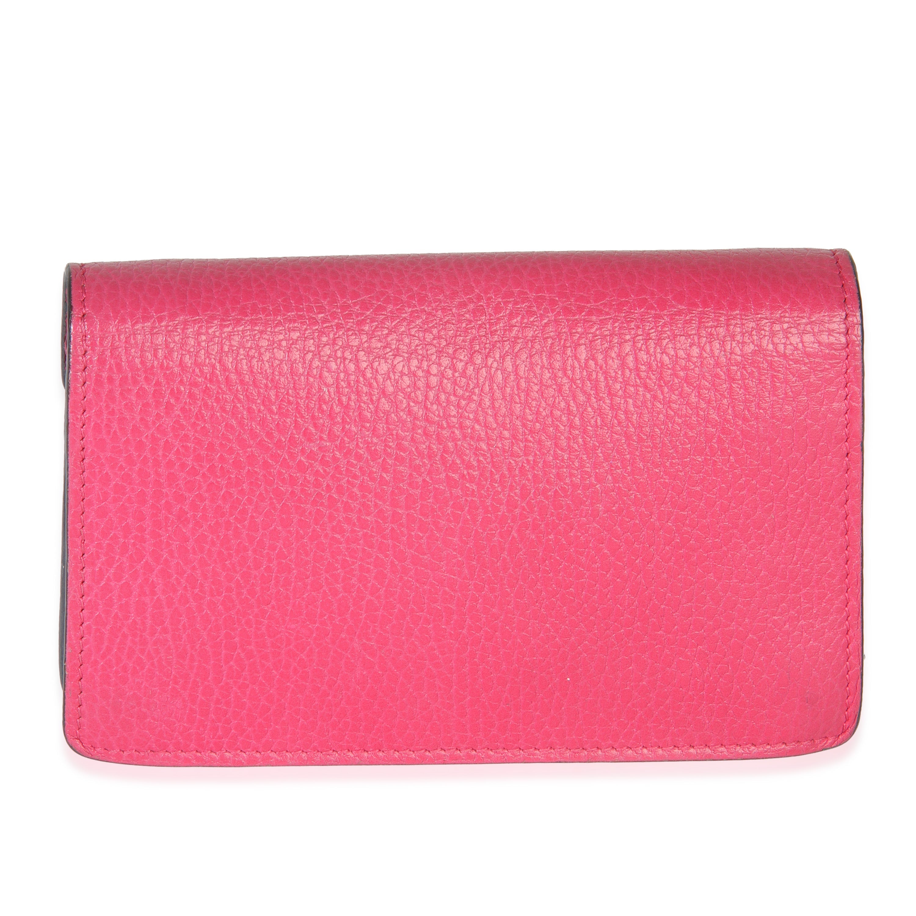 Gucci Pink Dollar Calfskin Crystal Super Mini Dionysus Flap