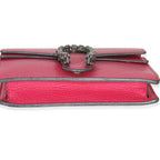 Gucci Pink Dollar Calfskin Crystal Super Mini Dionysus Flap