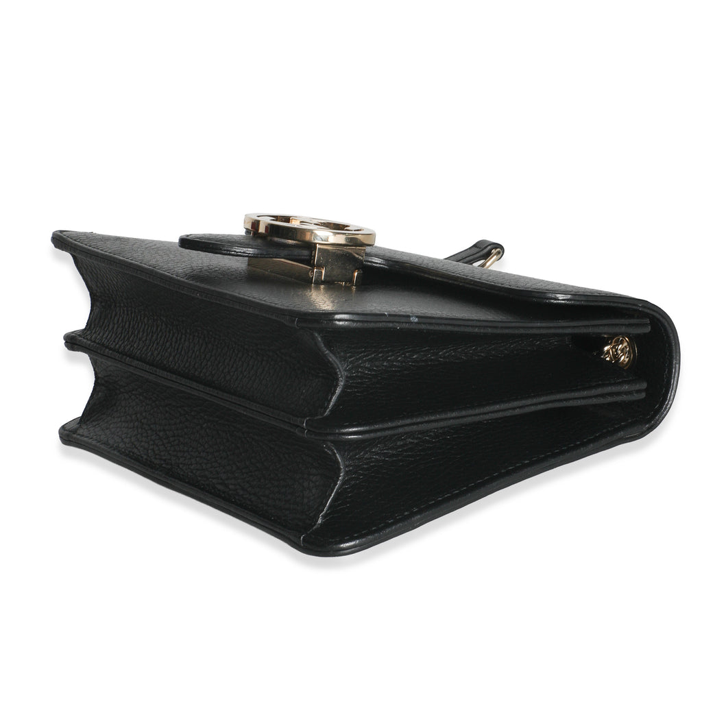 Gucci Black Dollar Calfskin Interlocking G Small Bag