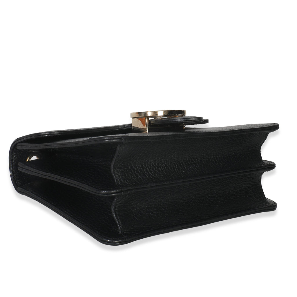 Gucci Black Dollar Calfskin Interlocking G Small Bag