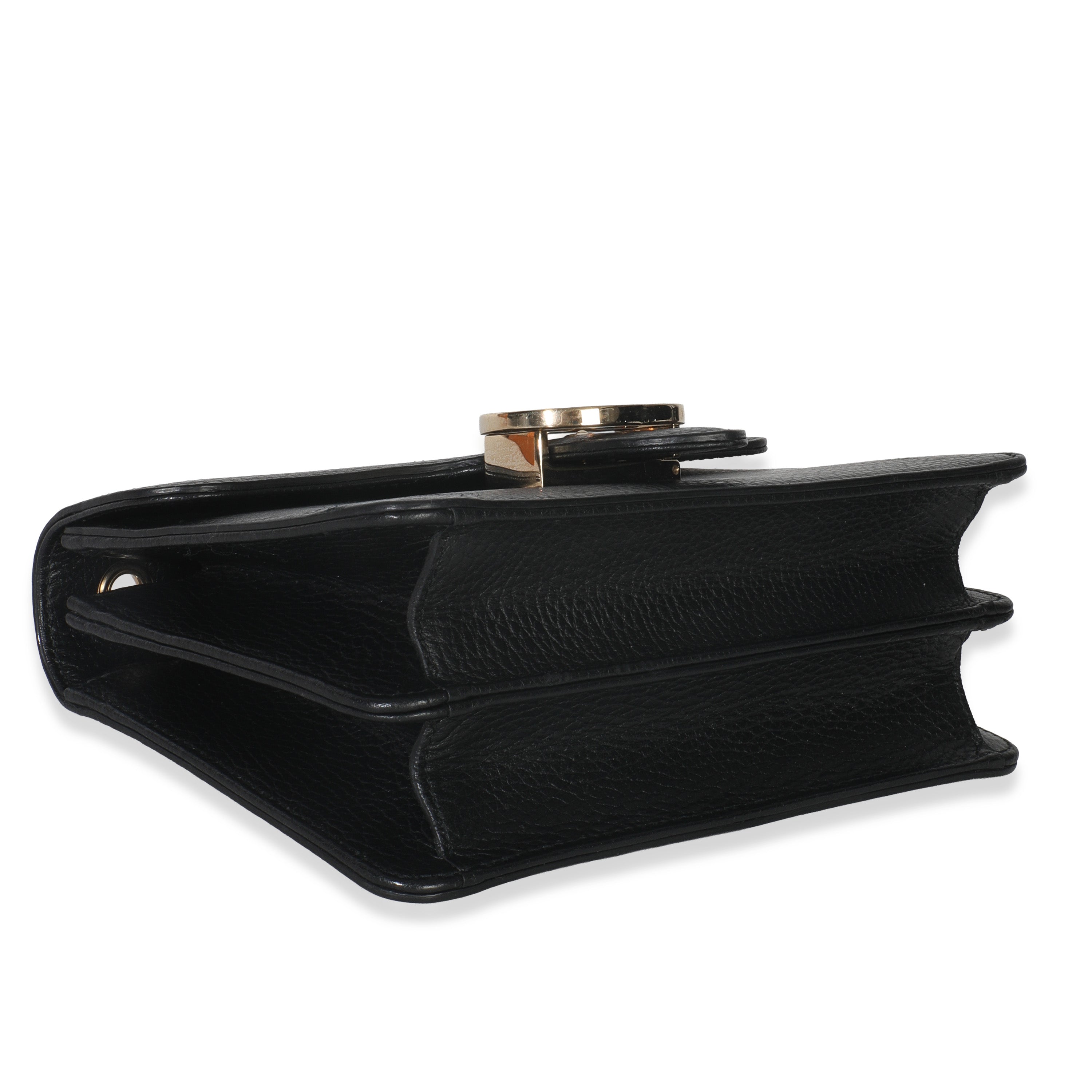 Gucci Black Dollar Calfskin Interlocking G Small Bag