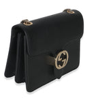 Gucci Black Dollar Calfskin Interlocking G Small Bag