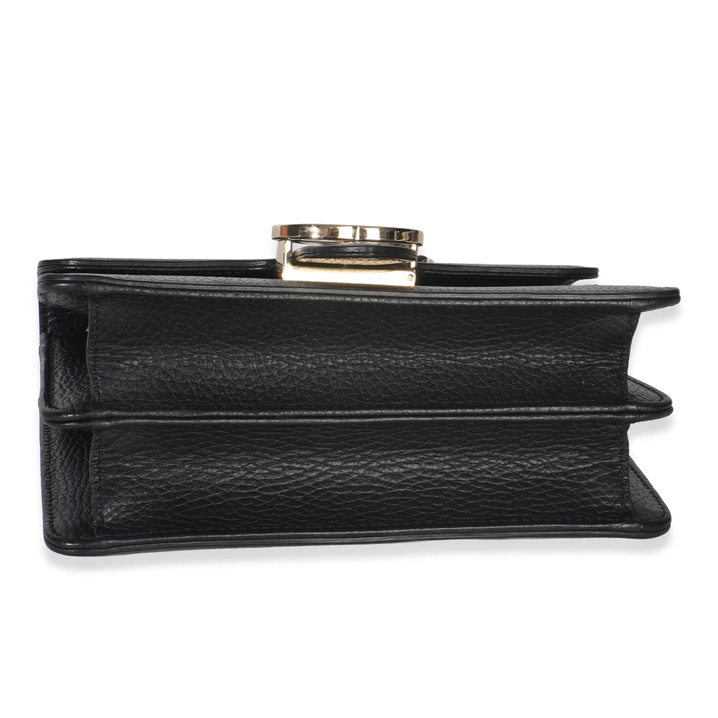 Gucci Black Dollar Calfskin Interlocking G Small Bag