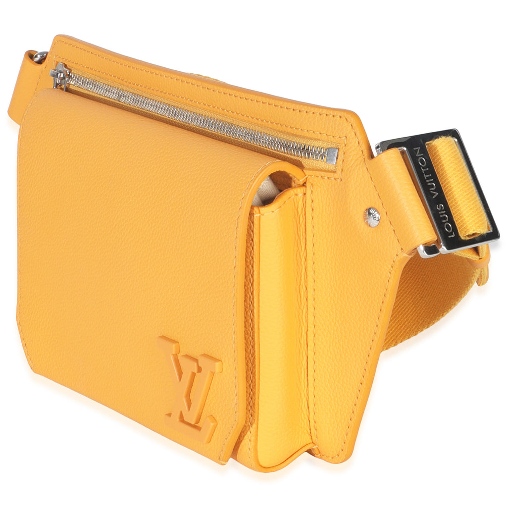 Louis Vuitton Safran Yellow Grained Calfskin Aerogram Takeoff Slingbag