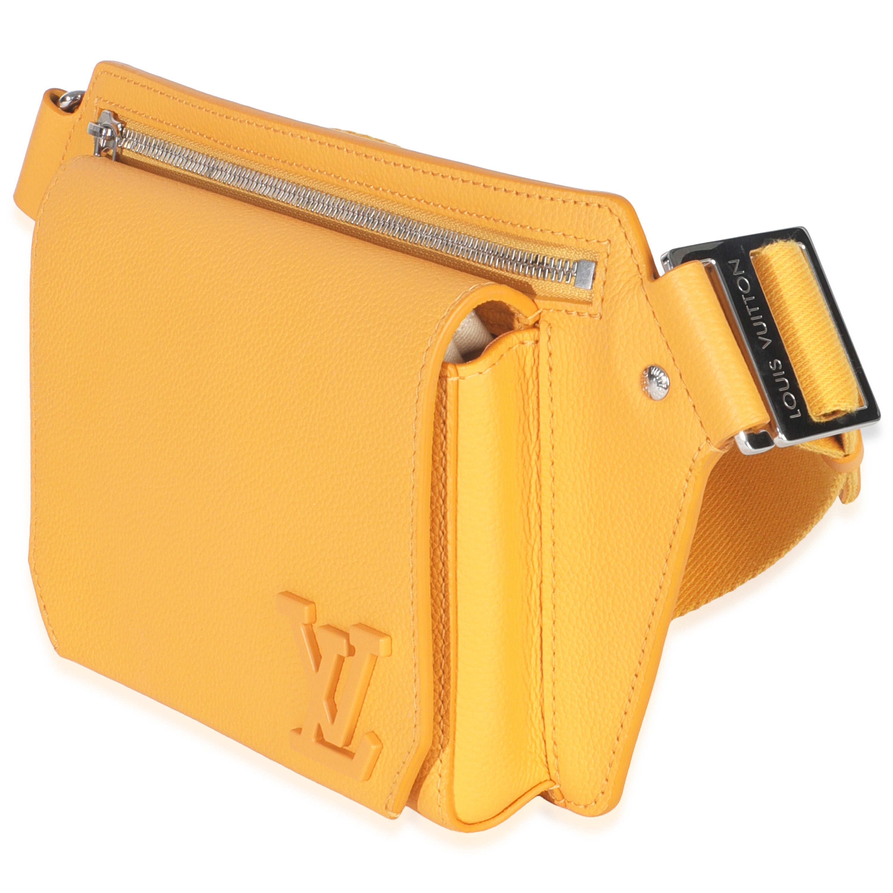 Louis Vuitton Safran Yellow Grained Calfskin Aerogram Takeoff Slingbag