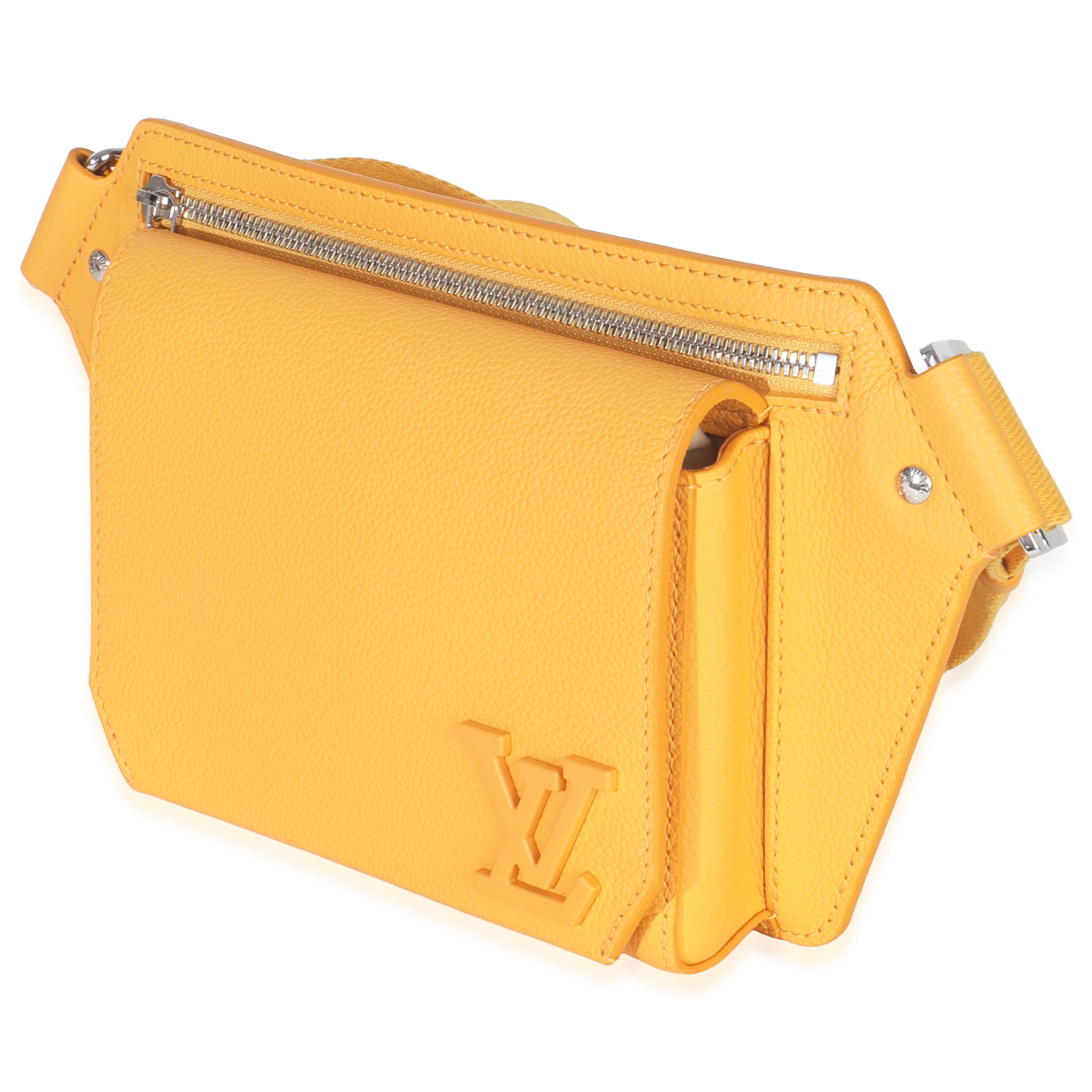 Louis Vuitton Safran Yellow Grained Calfskin Aerogram Takeoff Slingbag
