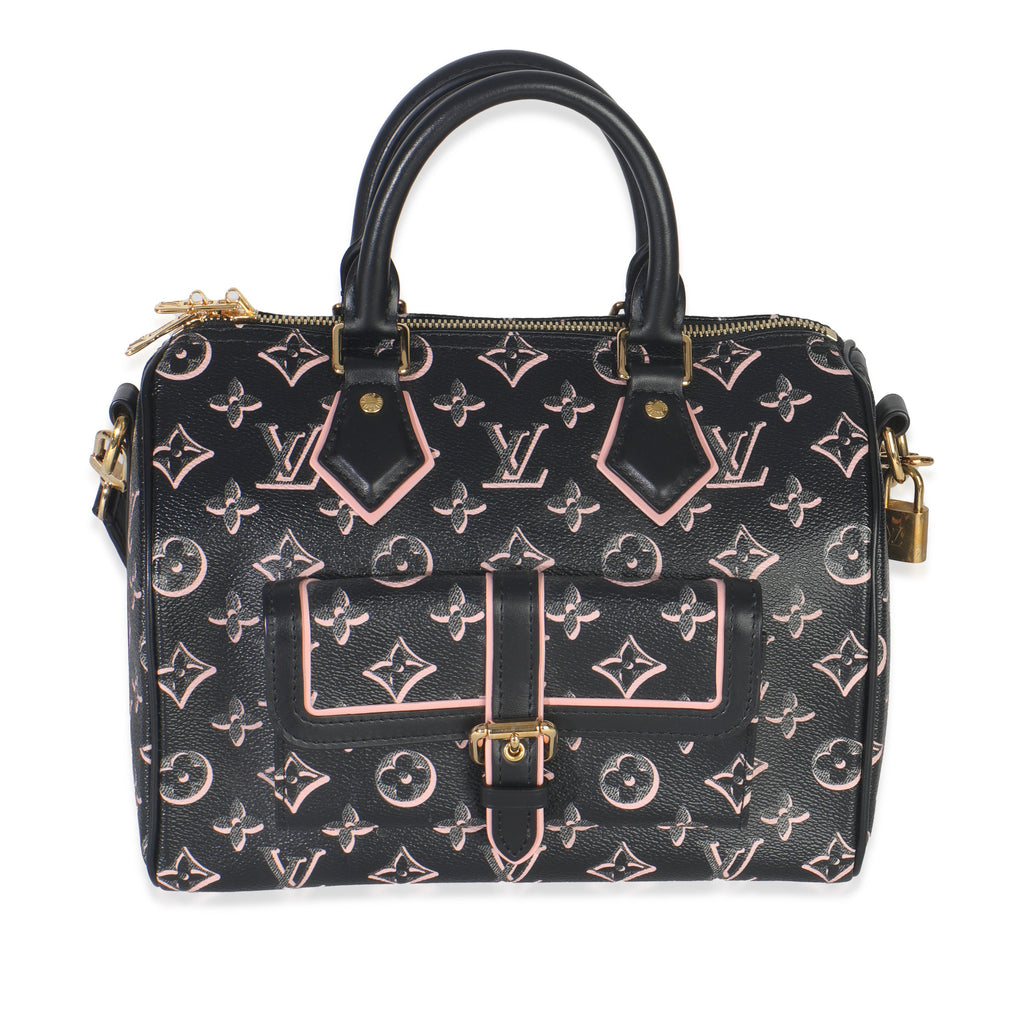 Louis Vuitton Black Monogram Canvas Fall for You Speedy Bandouliere 25