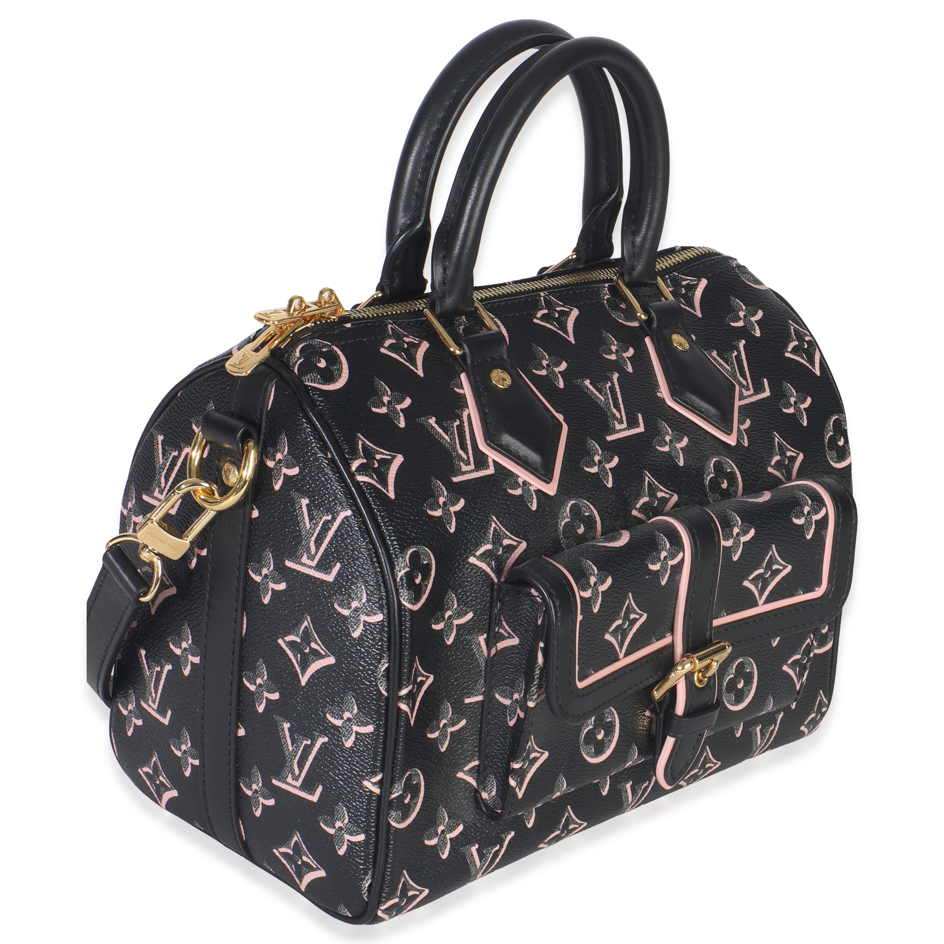 Louis Vuitton Black Monogram Canvas Fall for You Speedy Bandouliere 25