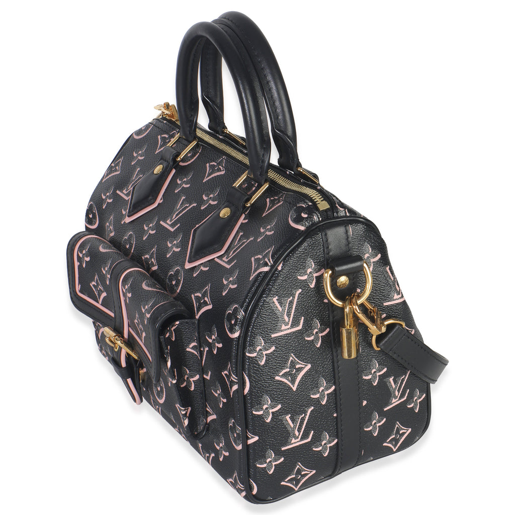 Louis Vuitton Black Monogram Canvas Fall for You Speedy Bandouliere 25