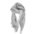 Louis Vuitton Pearl Grey Silk Wool Monogram Denim Shawl