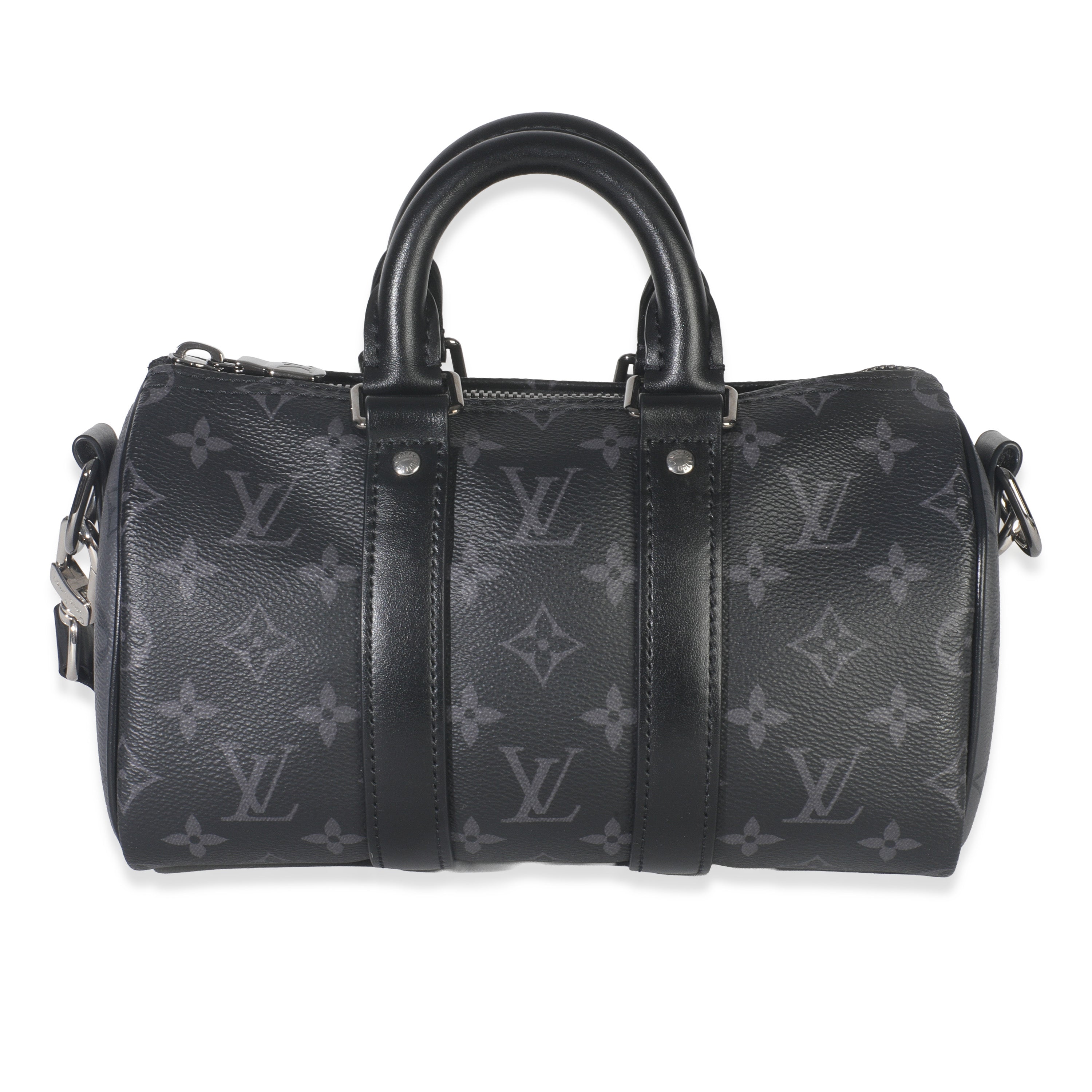 Louis Vuitton Monogram Eclipse Canvas Keepall Bandouliere 25