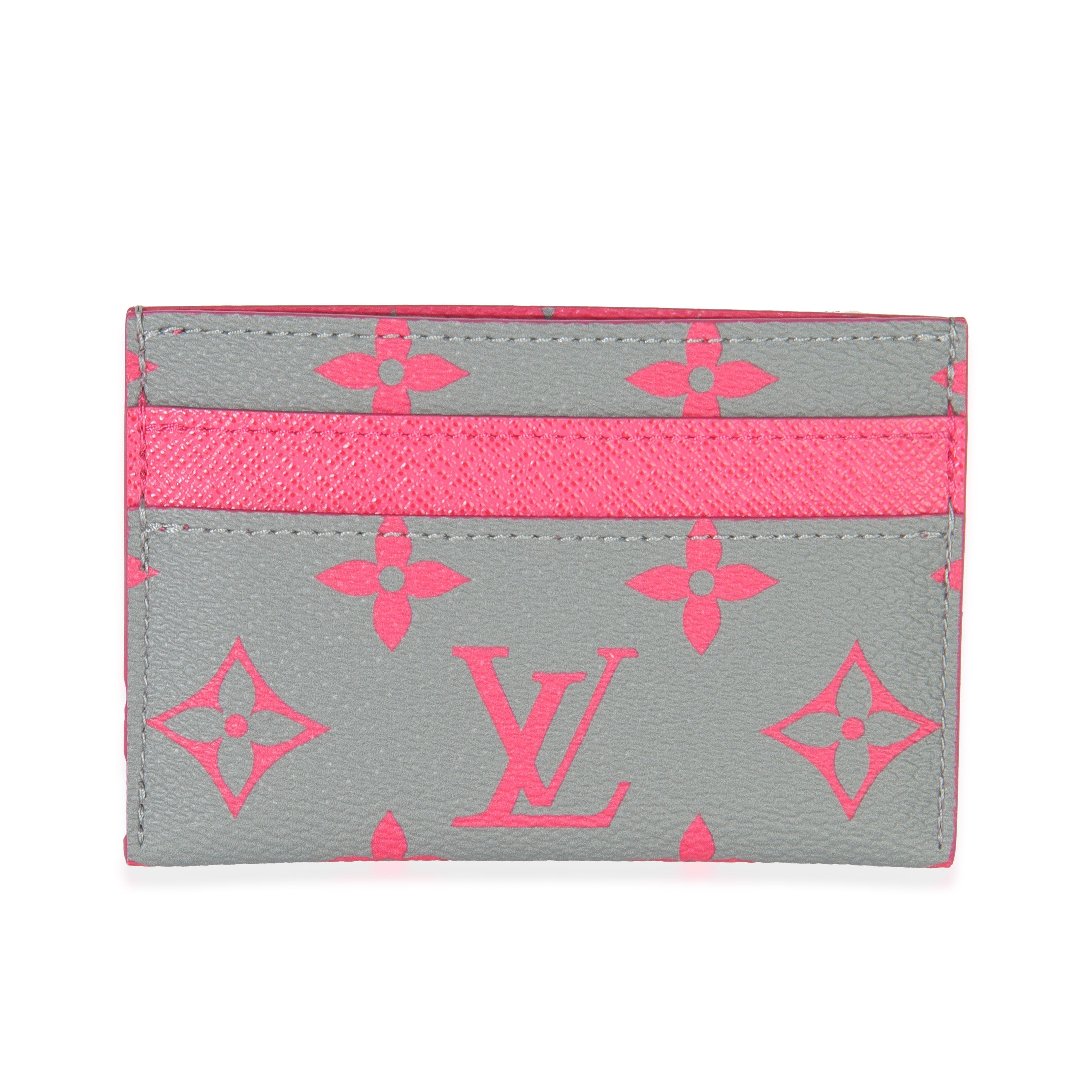Louis Vuitton Grey Heritage Monogram Glow Canvas Double Card Holder