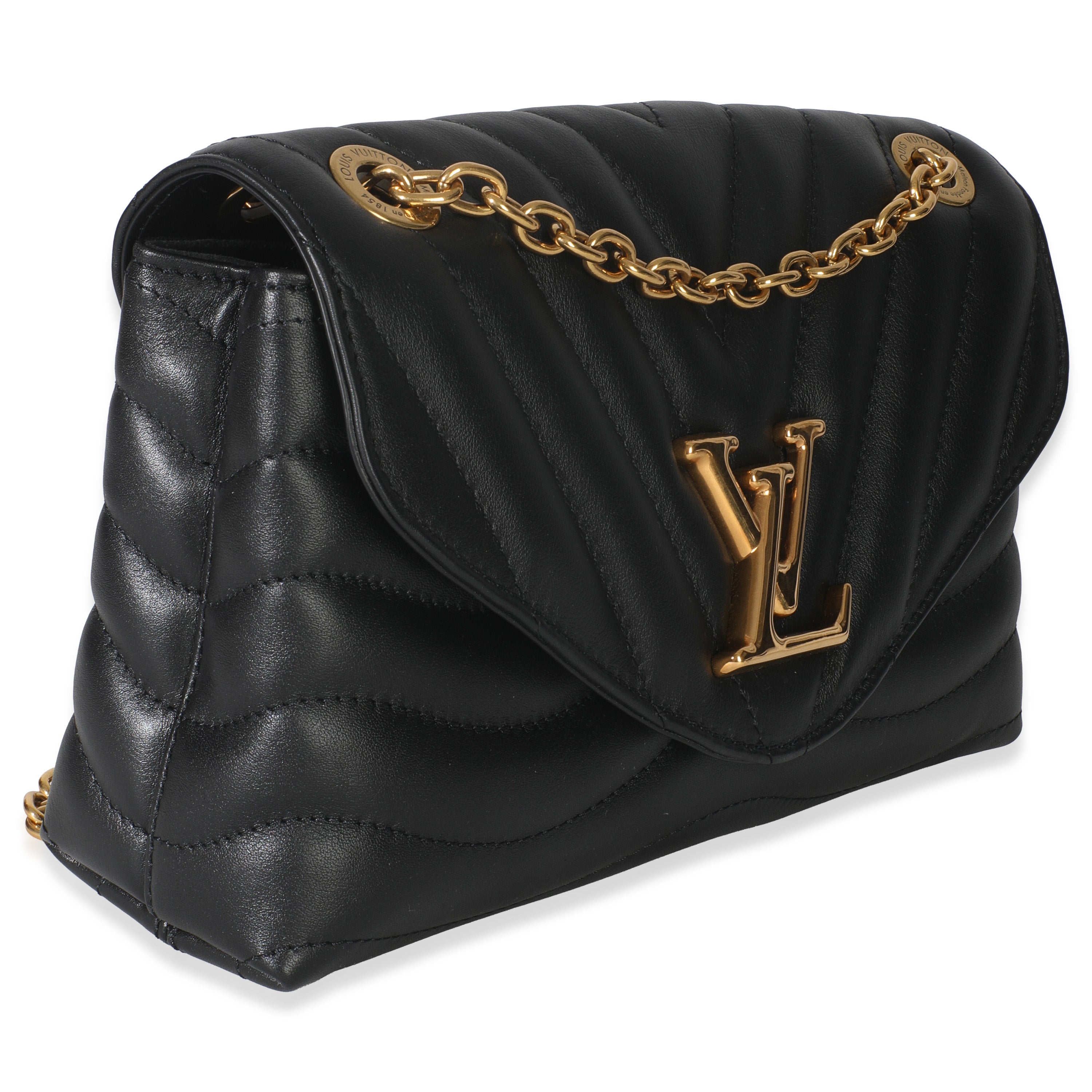 Louis Vuitton Black Calfskin New Wave Chain MM