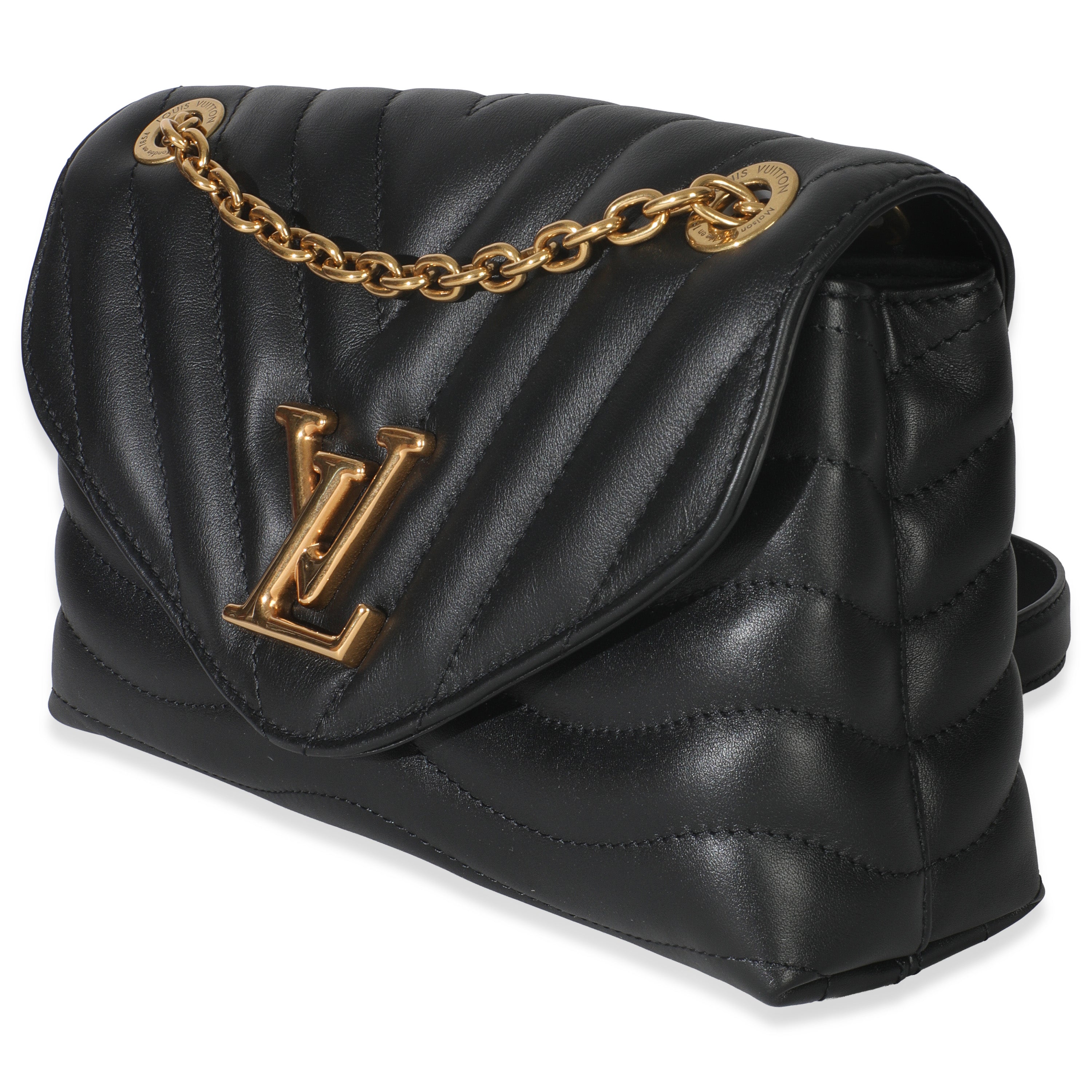 Louis Vuitton Black Calfskin New Wave Chain MM
