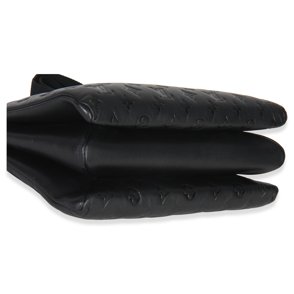 Louis Vuitton Black Monogram Embossed Lambskin Coussin MM