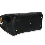 Gucci Black Matelasse Calfskin Small Marmont Top Handle Tote