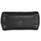 Gucci Black Matelasse Calfskin Small Marmont Top Handle Tote