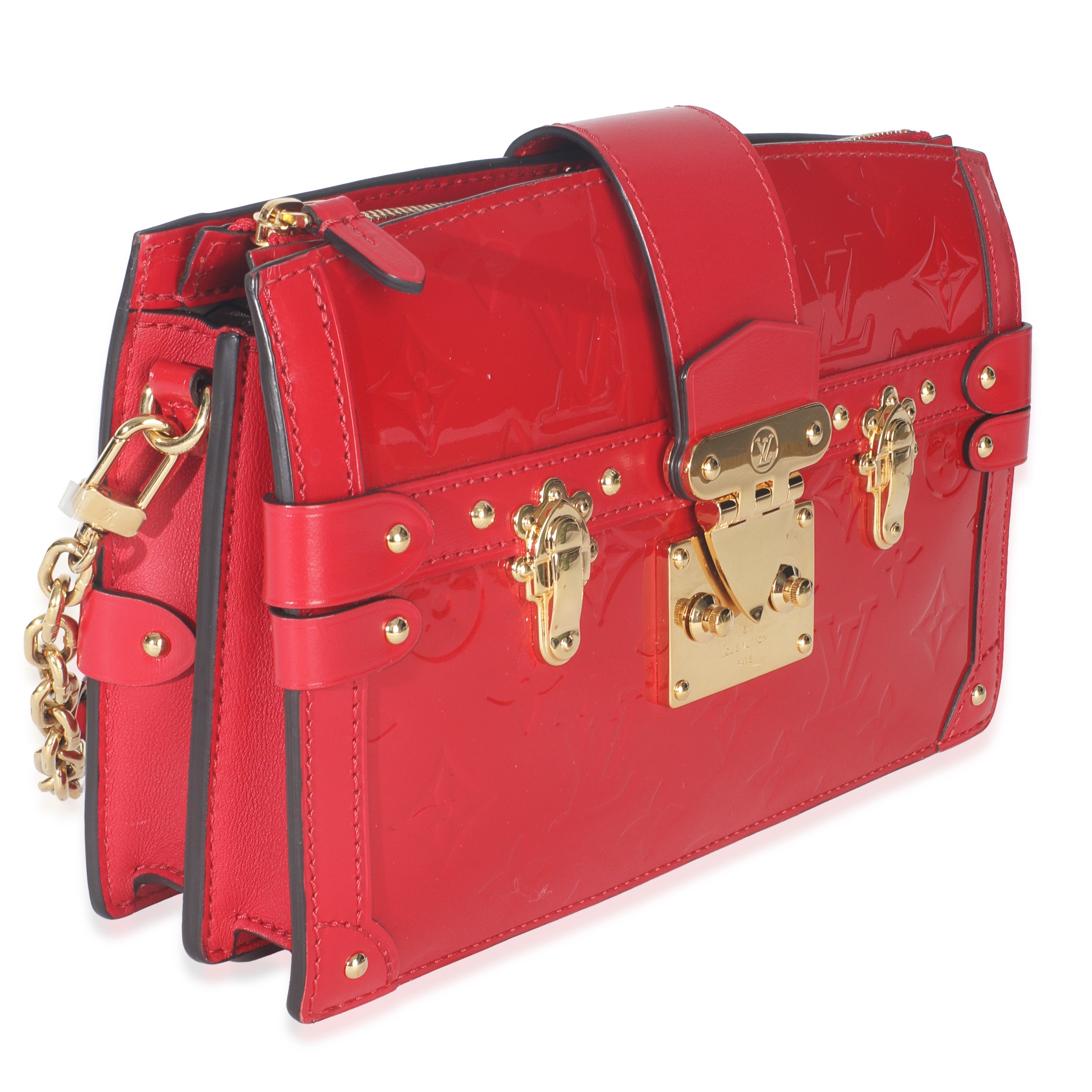 Louis Vuitton Cherry Monogram Vernis Trunk Clutch Bag