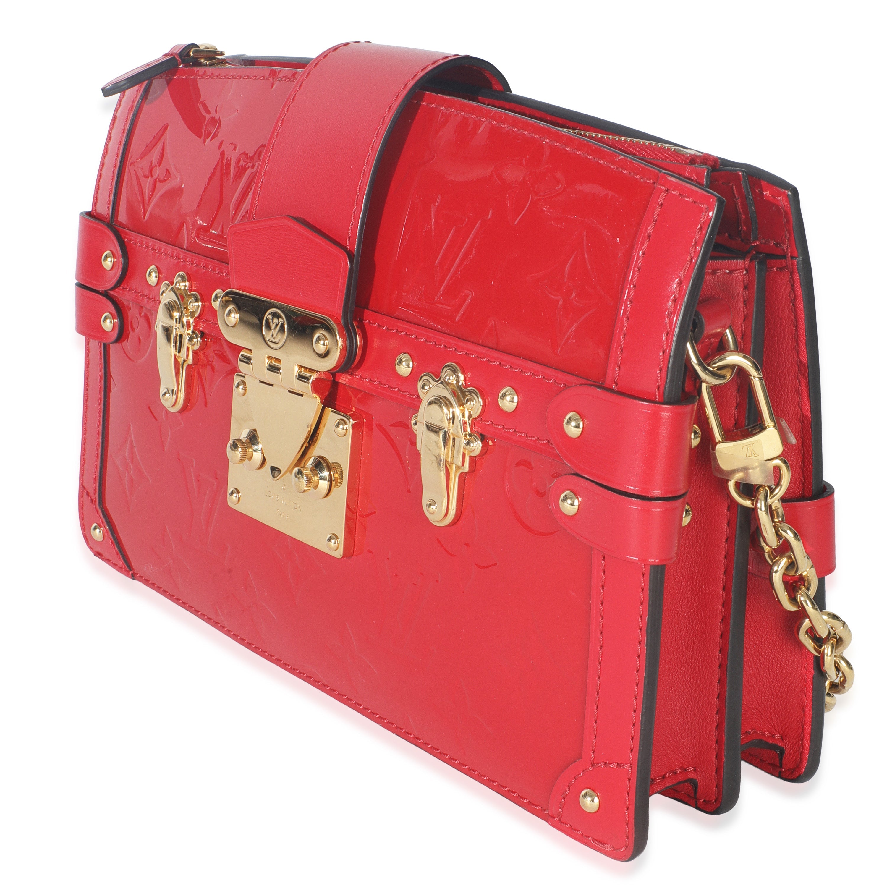 Louis Vuitton Cherry Monogram Vernis Trunk Clutch Bag