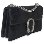 Gucci Black GG Embossed Velvet Small Dionysus Chain Bag