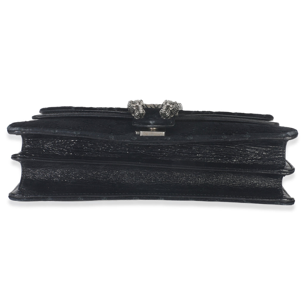 Gucci Black GG Embossed Velvet Small Dionysus Chain Bag