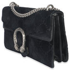 Gucci Black GG Embossed Velvet Small Dionysus Chain Bag