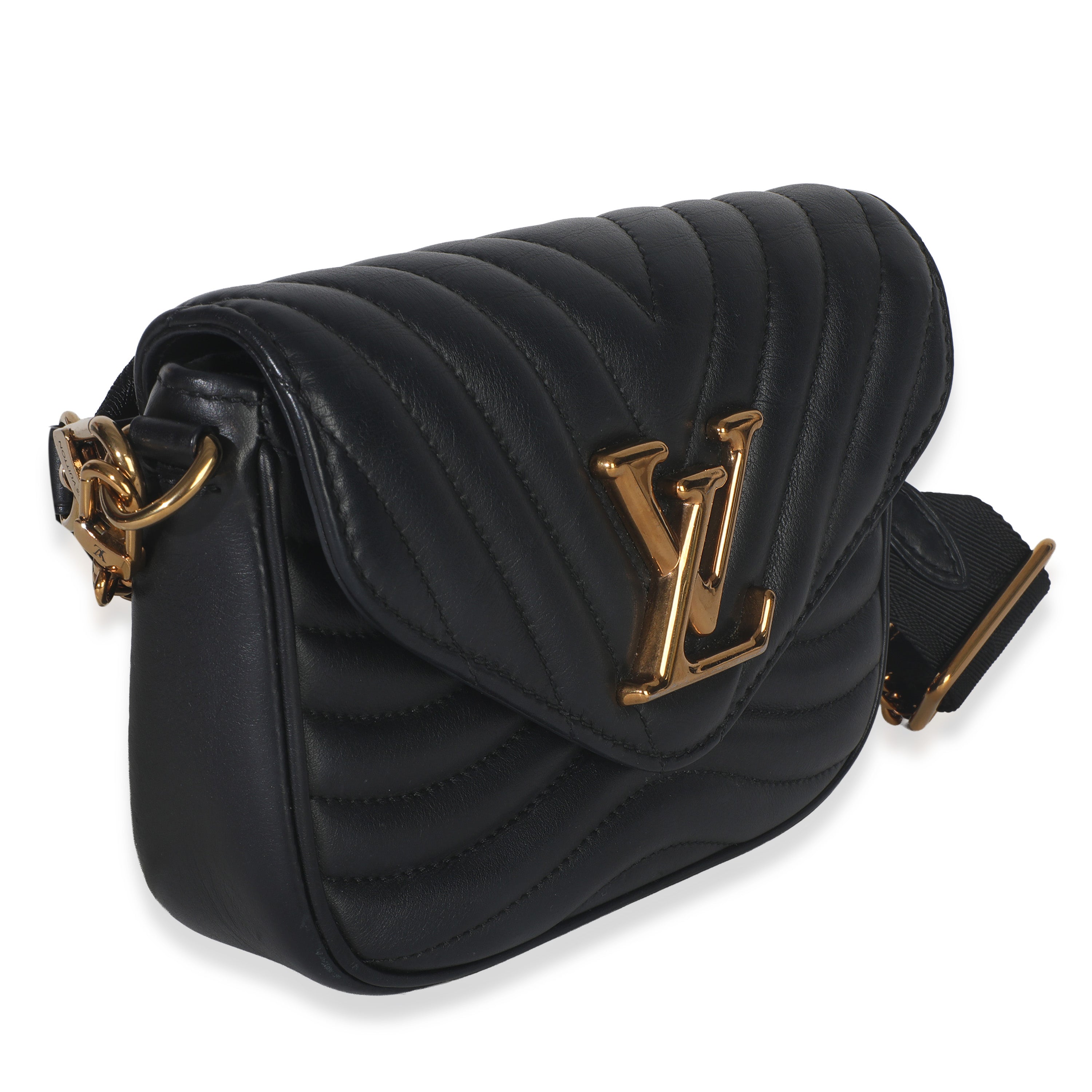 Louis Vuitton Black Quilted Calfskin New Wave Pochette