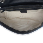 Gucci Blue Matelasse Canvas Diagonal Small GG Marmont Shoulder Bag