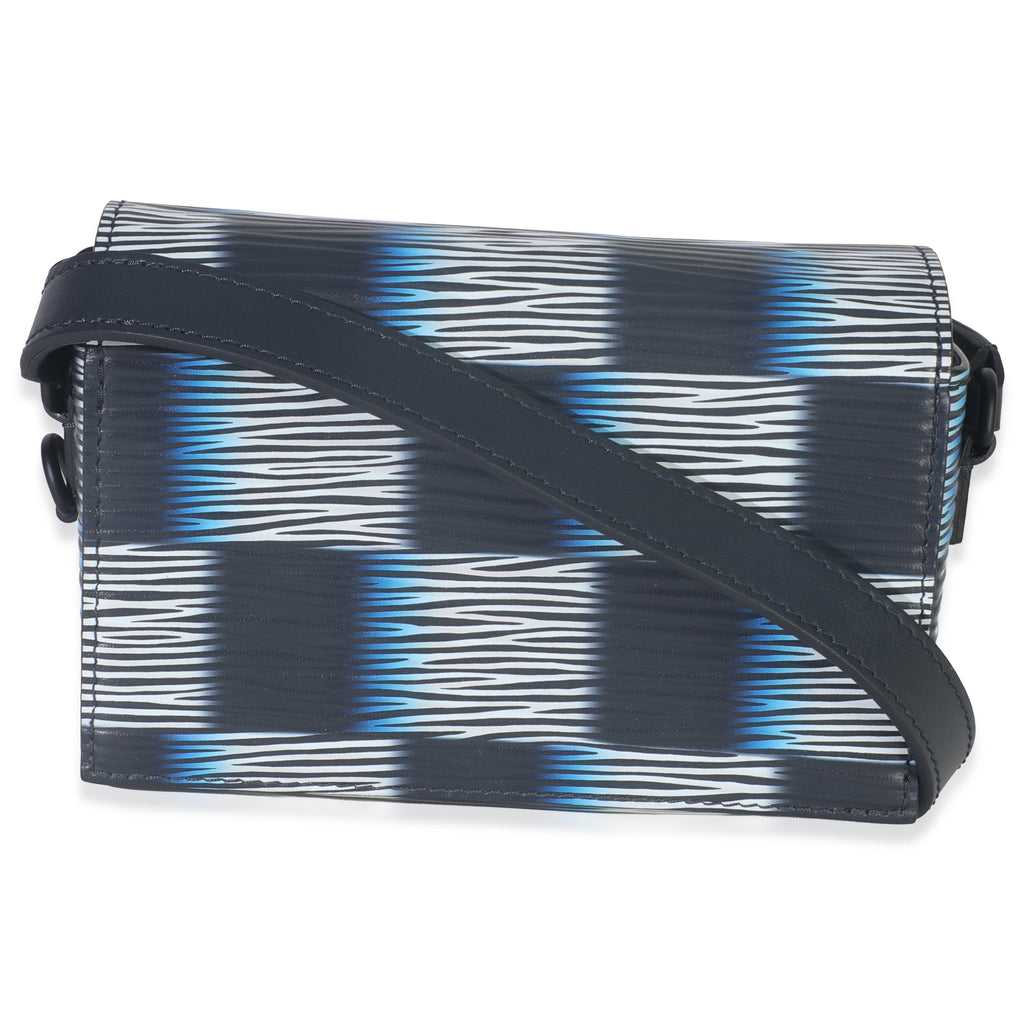 Louis Vuitton Black Blue Damier Rush Epi Steamer Wearable Wallet