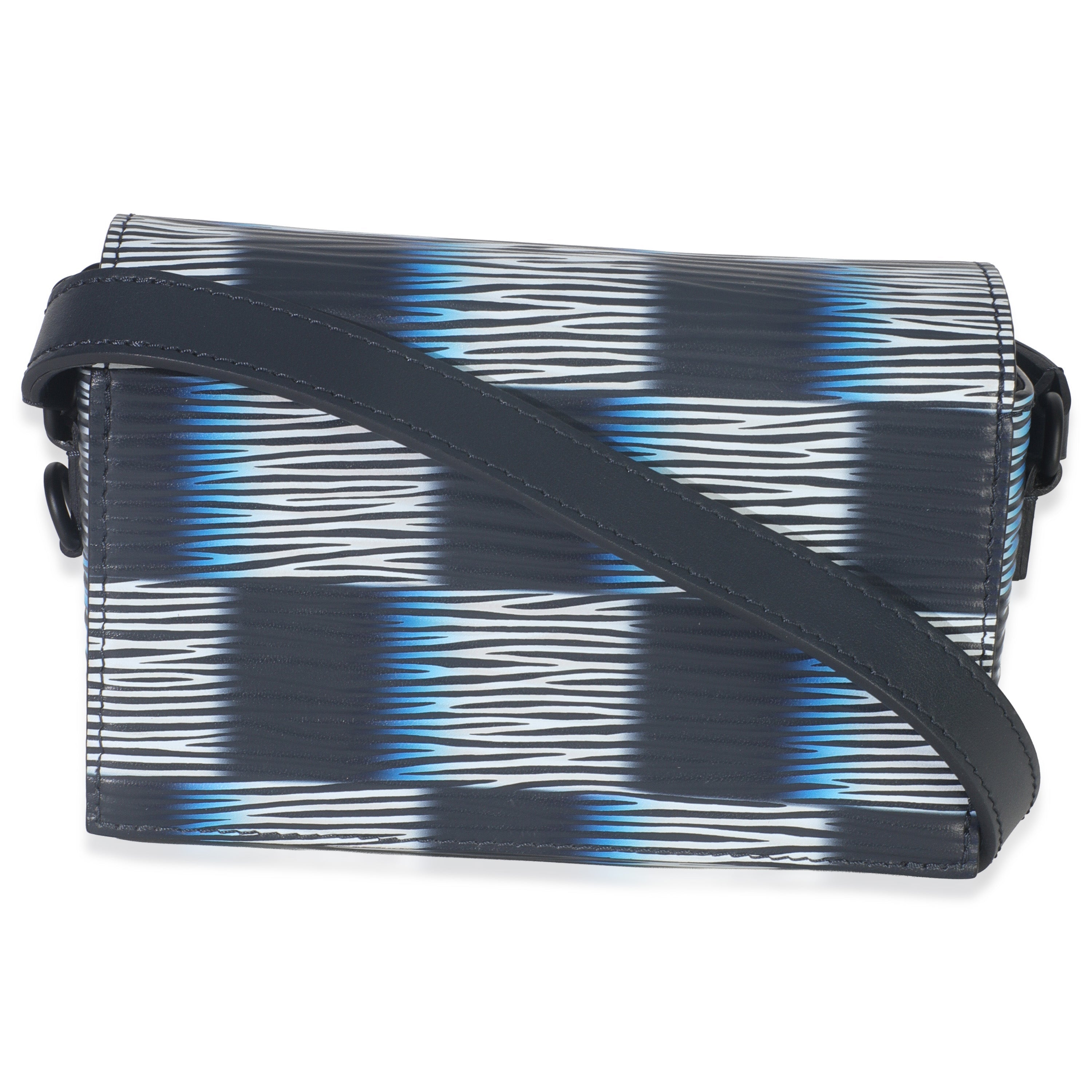 Louis Vuitton Black Blue Damier Rush Epi Steamer Wearable Wallet