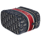 Christian Dior Blue Red Velvet Oblique Diortravel Vanity Case