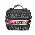Christian Dior Blue Red Velvet Oblique Diortravel Vanity Case