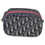 Christian Dior Blue Red Velvet Oblique Diortravel Vanity Case