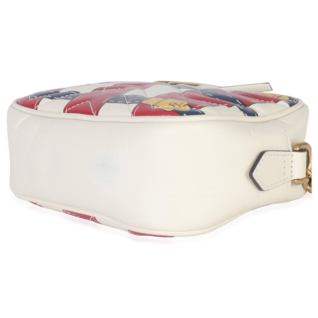 Gucci Trompe LOeil Print Calfskin Matelasse Small GG Marmont Camera Bag