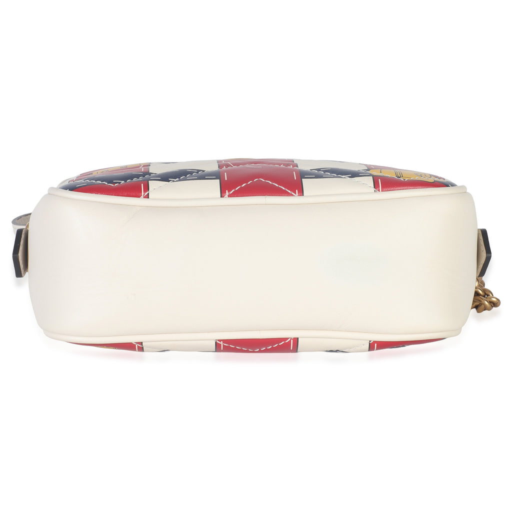 Gucci Trompe LOeil Print Calfskin Matelasse Small GG Marmont Camera Bag