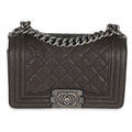 Chanel Brown Quilted Caviar Small Boy Handbag
