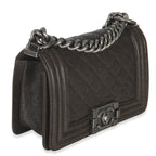 Chanel Brown Quilted Caviar Small Boy Handbag
