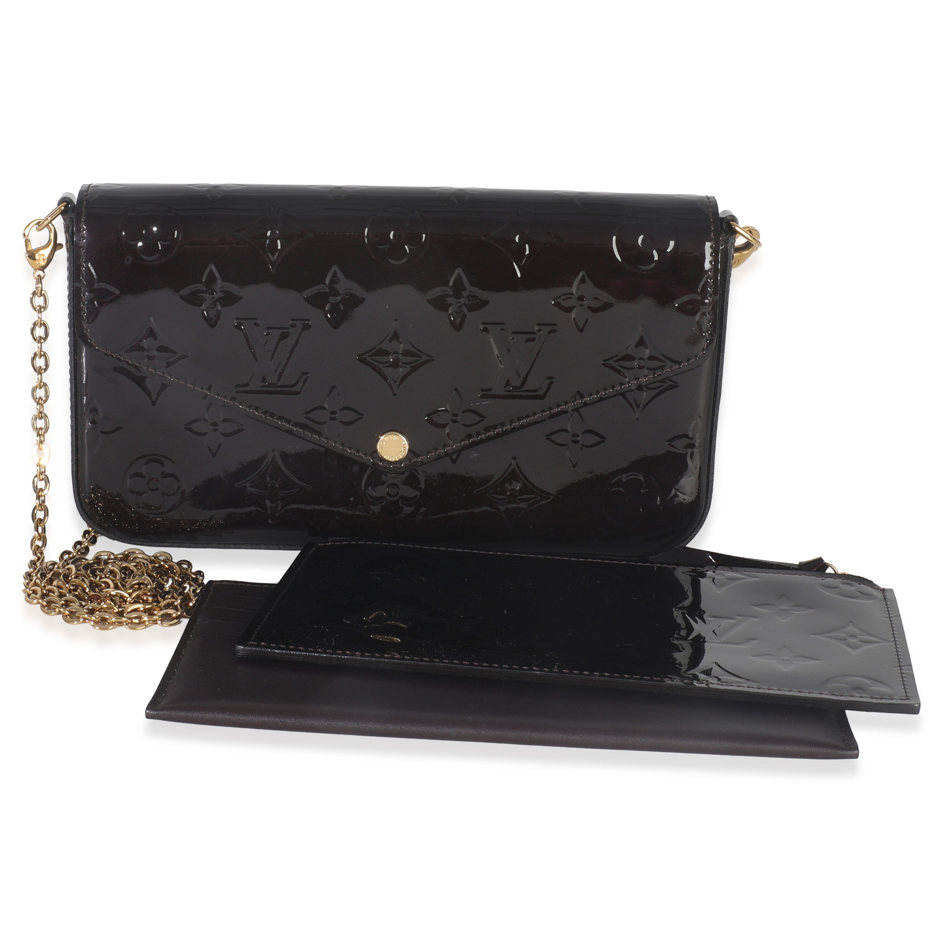 Louis Vuitton Amarante Monogram Vernis Felicie Pochette