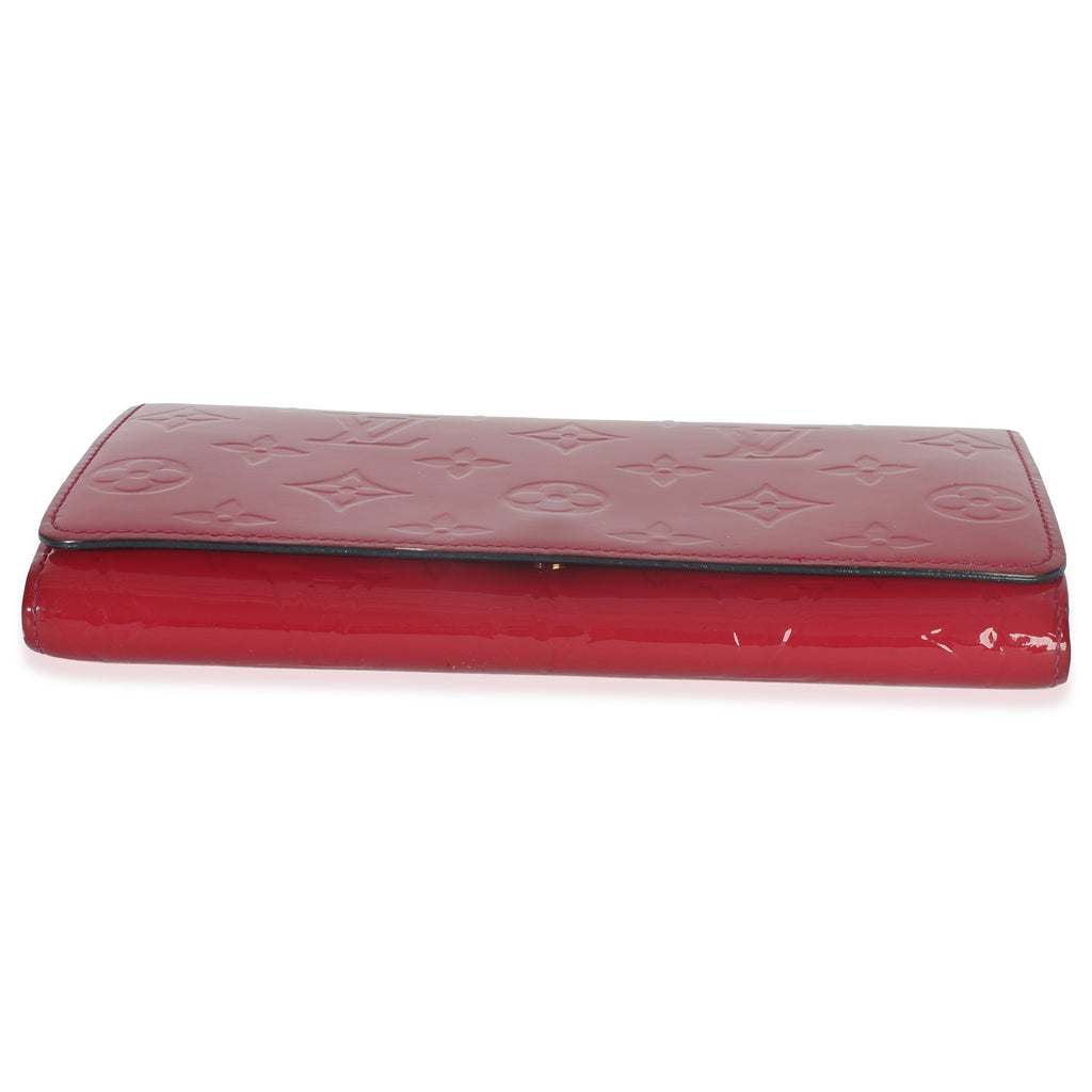Louis Vuitton Rose Pop Monogram Vernis Sarah Chain Wallet