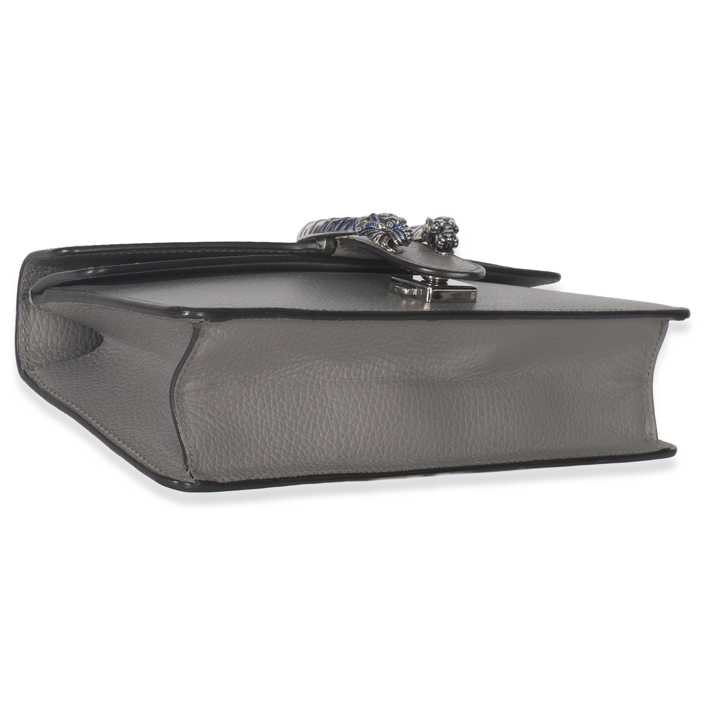 Gucci Dusty Grey Pebbled Calfskin Small Dionysus Shoulder Bag