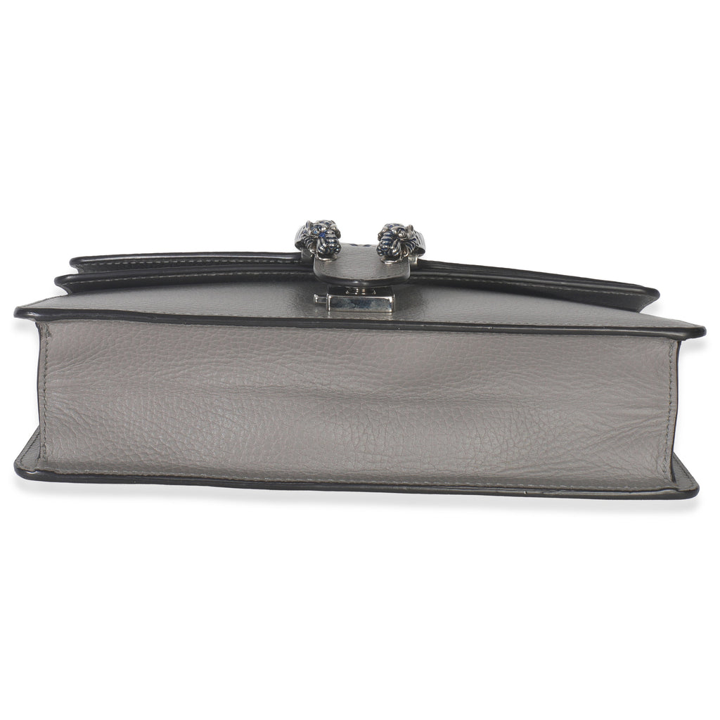 Gucci Dusty Grey Pebbled Calfskin Small Dionysus Shoulder Bag